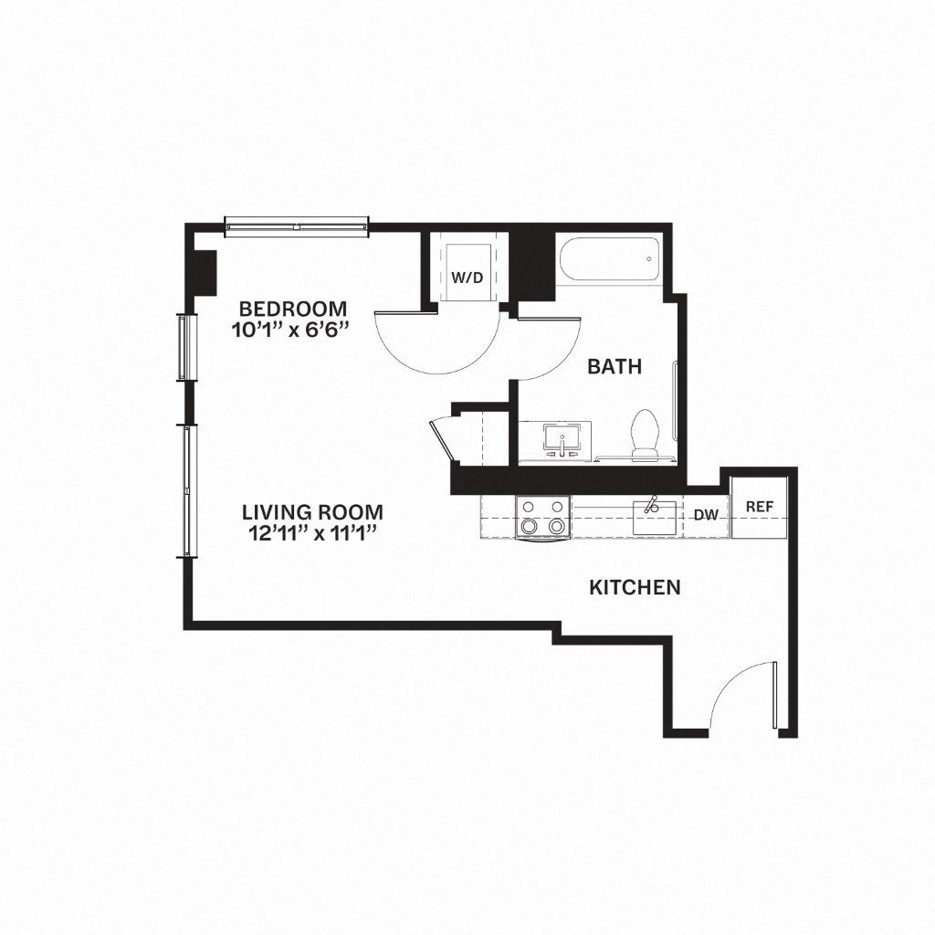 A13 Floor Plan at Corner 63, Seattle, WA